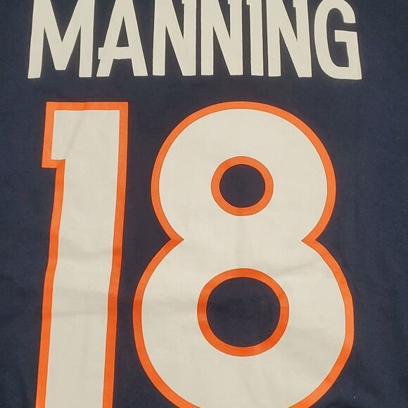 🔹️NWT Nike Broncos Blue Peyton Manning Short Sleeve Tshirt Small - Picture 3 of 7